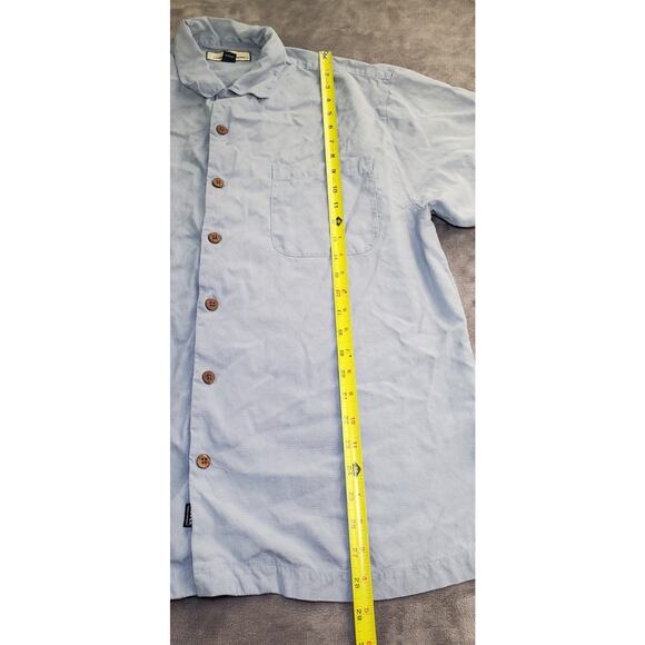 Tommy Bahama Sz M Shirt Men’s Gray 100% Silk Button Down Beach Casual C14-21 - Picture 2 of 7